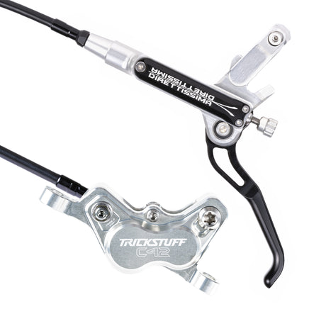 Trickstuff Direttissima Black/Black | Front & Rear Pair | Left & Right Pair | 2000mm Hose