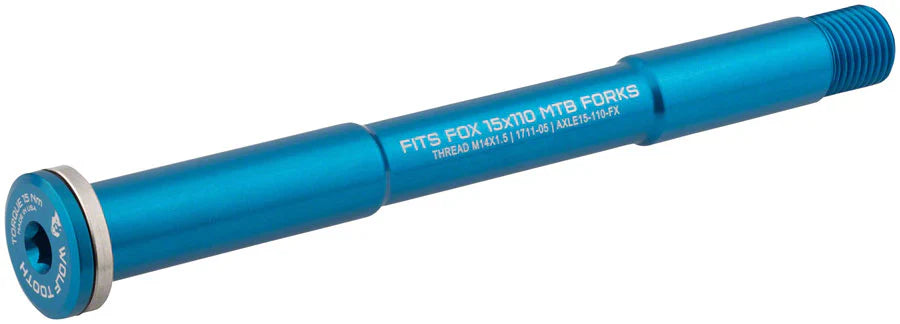 Wolf Tooth Comp. Front Thru FA15-110-FX-BLU 110 x 15 Fox Kabolt M14 x 1.5 155mm Flat