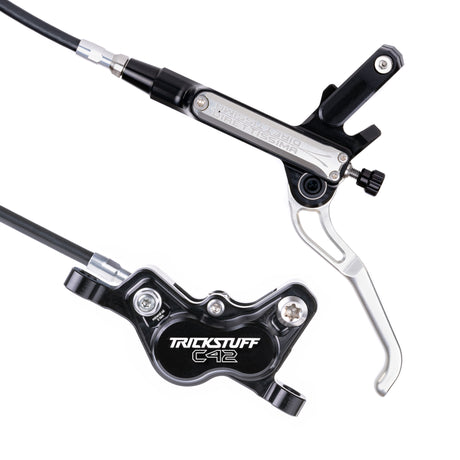 Trickstuff Direttissima Black/Black | Front & Rear Pair | Left & Right Pair | 2000mm Hose