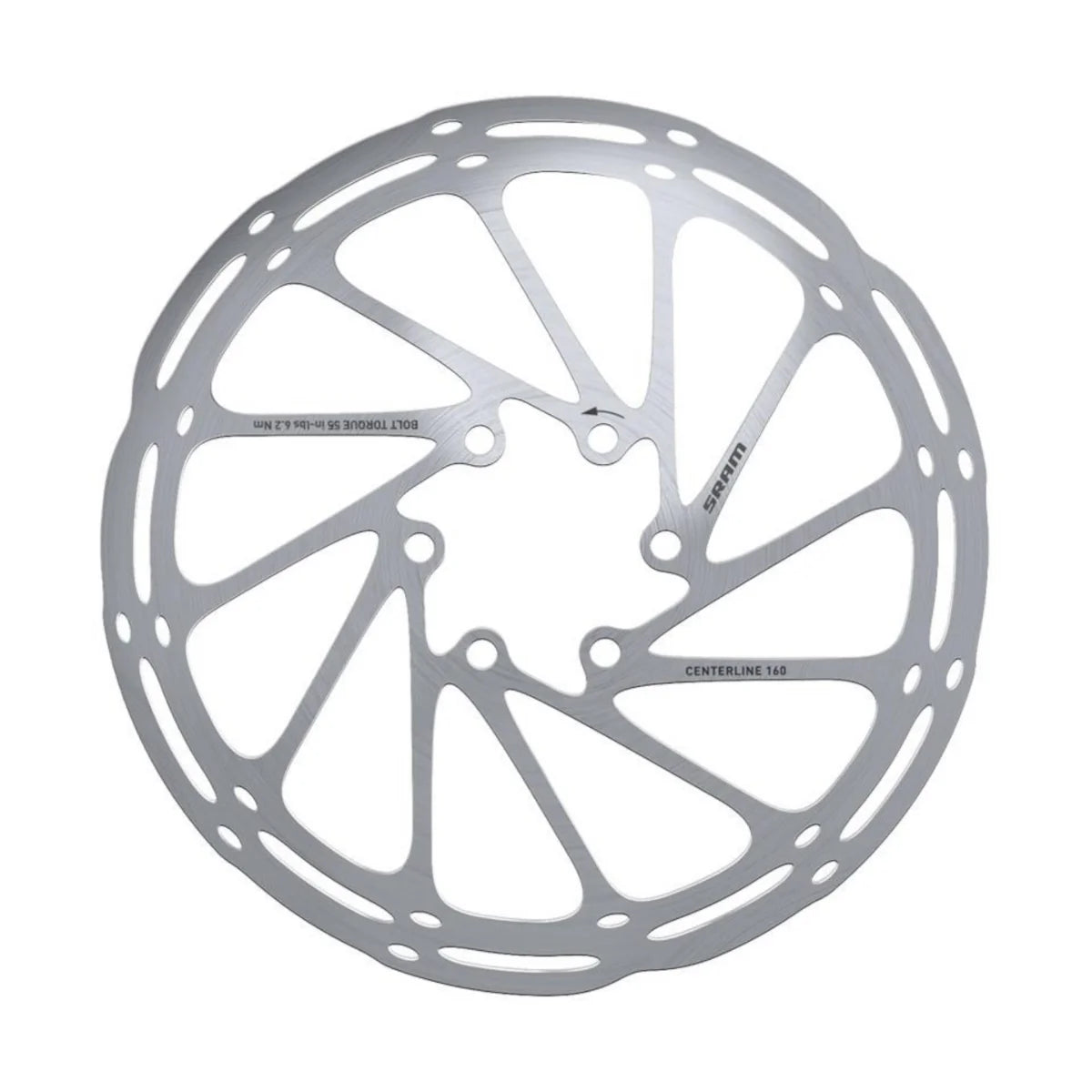 SRAM Centreline Disc Brake Rotor Rounded Edges 6 Bolt