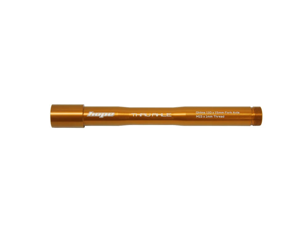 Hope Thru Axle - Front Ohlins Bronze 110 x 15 Ohlins Pinch M15 x 1.0 134mm Stepped Head